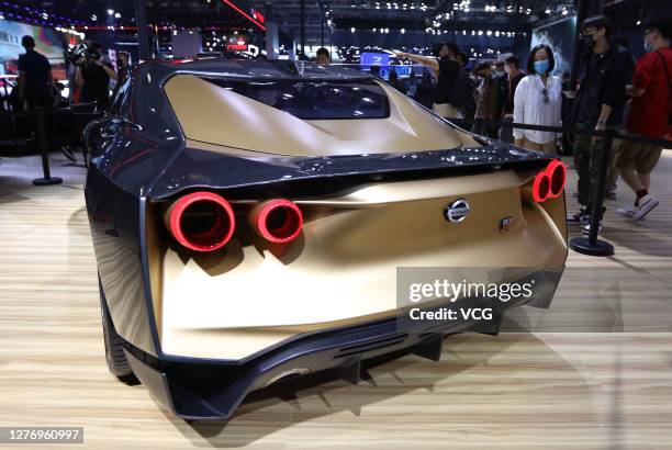 Nissan GT-R50 Italdesign is seen during 2020 Beijing International Automotive Exhibition at China International Exhibition Center on September 26,...