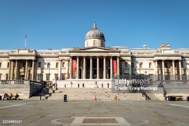 the national gallery at trafalgar square, london - national portrait gallery london stock pictures, royalty-free photos & images