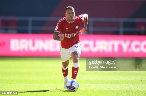 City player Jack Hunt in action during the Sky Bet Championship match between Bristol City and Sheffield Wednesday at Ashton Gate on September 27,...