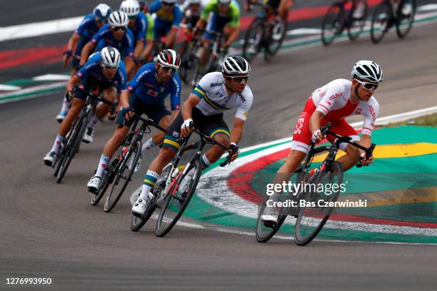 Michael Matthews of Australia / Michal Kwiatkowski of Poland / Autodromo Enzo e Dino Ferrari / during the 93rd UCI Road World Championships 2020, Men...