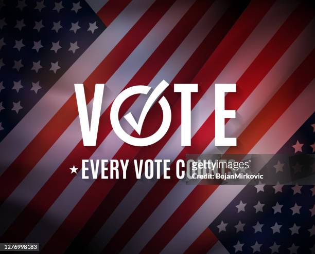 vote, usa elections background. every cote counts. vector - presidential candidate stock illustrations