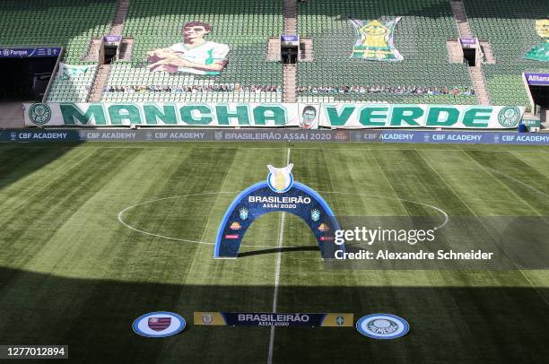 General view of the stadium before the match between Palmeiras and Flamengo as part of Brasileirao Series A at Allianz Parque on September 27, 2020...