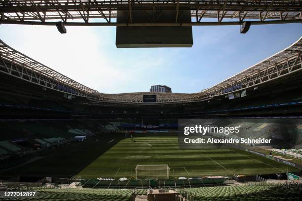 General view of the stadium before the match between Palmeiras and Flamengo as part of Brasileirao Series A at Allianz Parque on September 27, 2020...