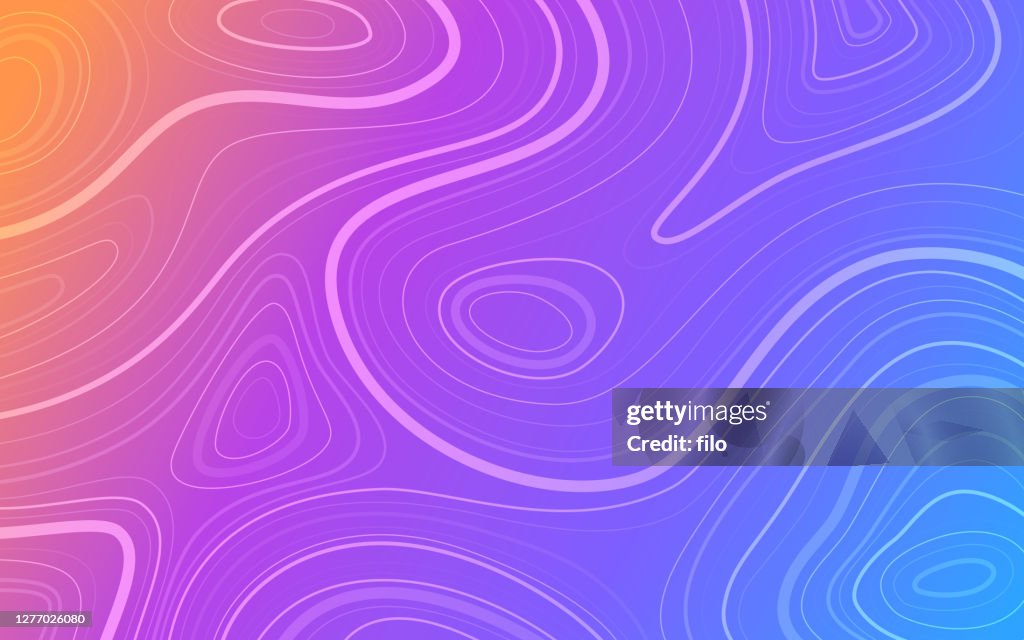 Topographic Gradient Lines Geode Abstract Background