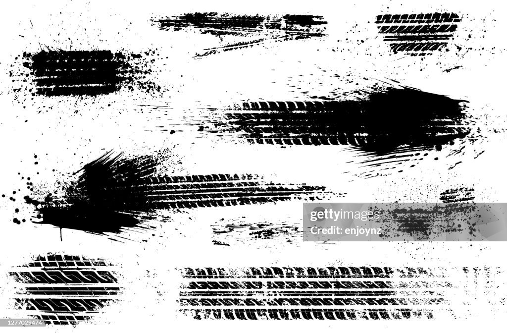 臟輪胎軌道股票插圖。