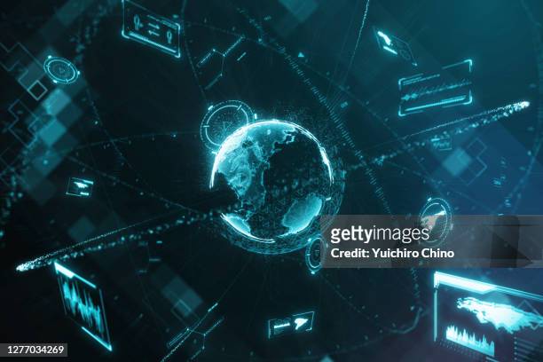 futuristic data center - government technology stock pictures, royalty-free photos & images