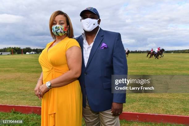 Ronda Bell and Marshall Bell are seen at Grandiosity Events 4th annual Polo & Jazz celebrity charity benefit hosted by Real Housewives of Potomac's...