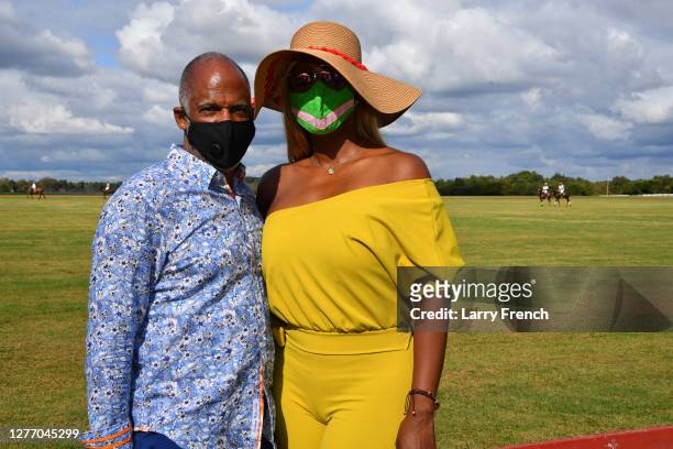 Larry True and Dee Sykes are seen at Grandiosity Events 4th annual Polo & Jazz celebrity charity benefit hosted by Real Housewives of Potomac's Karen...