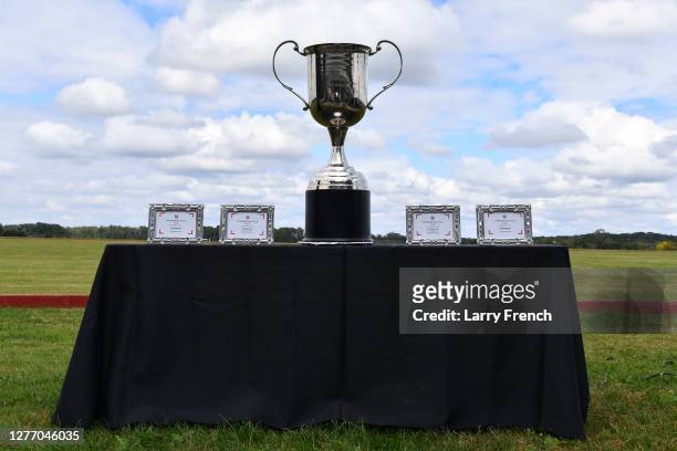 The USPA trophy appears at Grandiosity Events 4th annual Polo & Jazz celebrity charity benefit hosted by Real Housewives of Potomac's Karen Huger,...