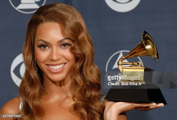 Winner Beyoncé Knowles backstage during the 49th annual Grammy Awards at Staples Center, February 11, 2007 in Los Angeles, California.