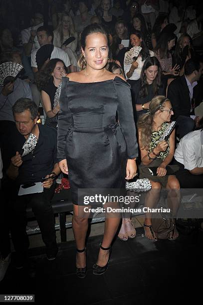 Jade Jagger attends the Lanvin Ready to Wear Spring / Summer 2012 show during Paris Fashion Week at Jardin des Tuileries on September 30, 2011 in...