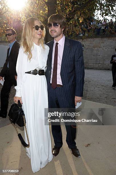 Rodger Berman and Rachel Zoe attend the Lanvin Ready to Wear Spring / Summer 2012 show during Paris Fashion Week at Jardin des Tuileries on September...