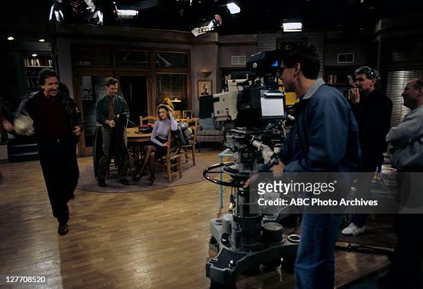 The Naked Truth" - Airdate: February 28, 1995. PRODUCTION SHOT OF TIM ALLEN, WILLIAM O'LEARY AND JENSEN DAGGETT WITH CREW