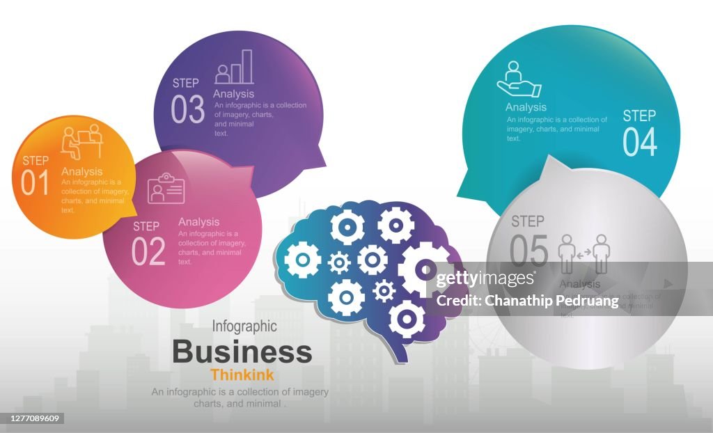 Business Data Visualization Process Chart Abstract Elements Of Graph ...