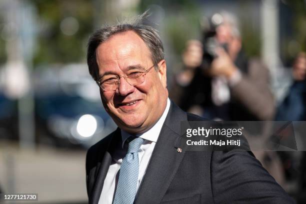 Armin Laschet, Governor of North Rhine-Westphalia, arrives to meet with Annegret Kramp-Karrenbauer, outgoing head of the German Christian Democrats ,...