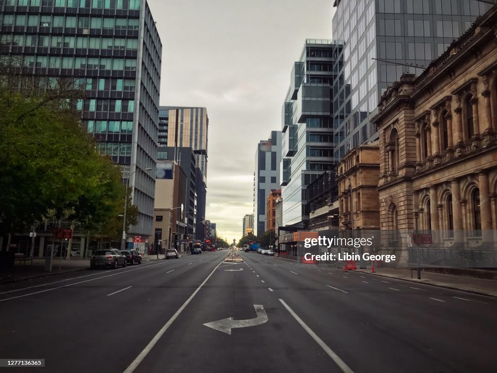Streets of Adelaide City in Australia