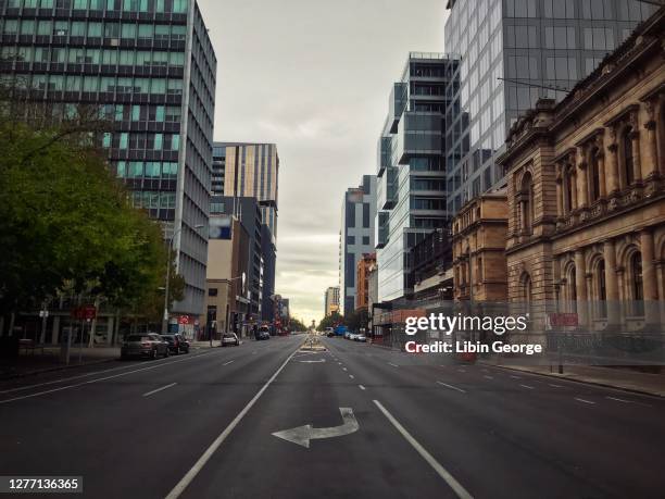 streets of adelaide city in australia - traffic australia stock pictures, royalty-free photos & images