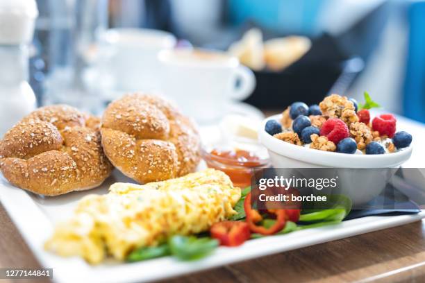 colorful breakfast - breakfast buffet stock pictures, royalty-free photos & images