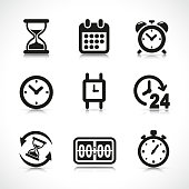 Vector time icons design set