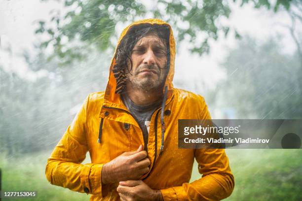 regenachtig weer in bos - pain face portrait stockfoto's en -beelden