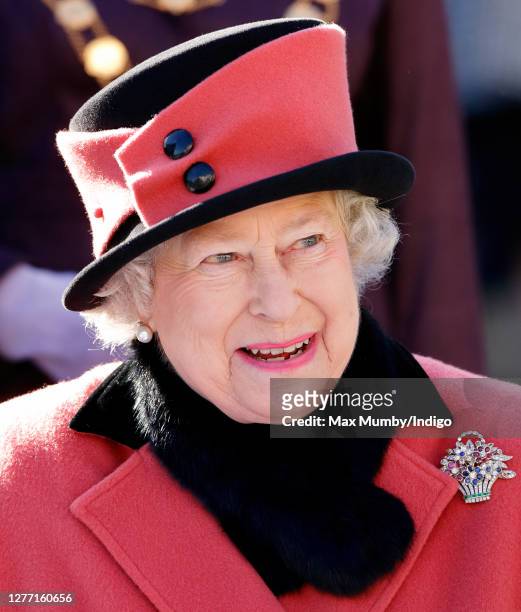 Queen Elizabeth II visits Queen's Square during the Sixtieth Anniversary celebrations of Crawley New Town on November 3, 2006 in Crawley, England.
