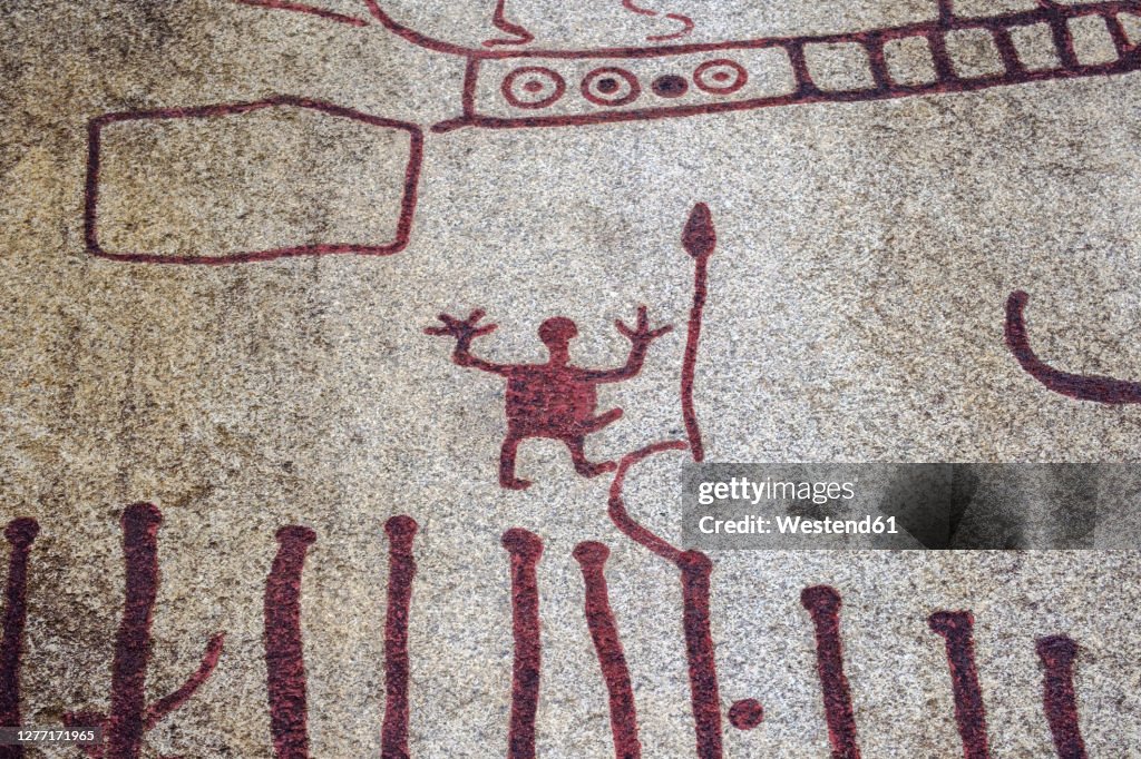 Sweden, Vastra Gotaland County, Tanumshede, Rock Carvings in Tanum