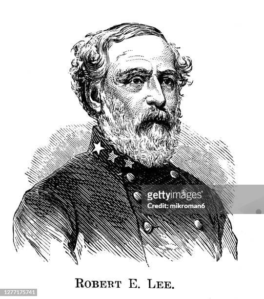 portrait of general robert edward lee - robert e lee stock pictures, royalty-free photos & images