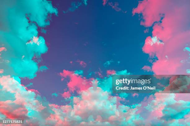 abstract sky and cloud patterns - colourful stock pictures, royalty-free photos & images