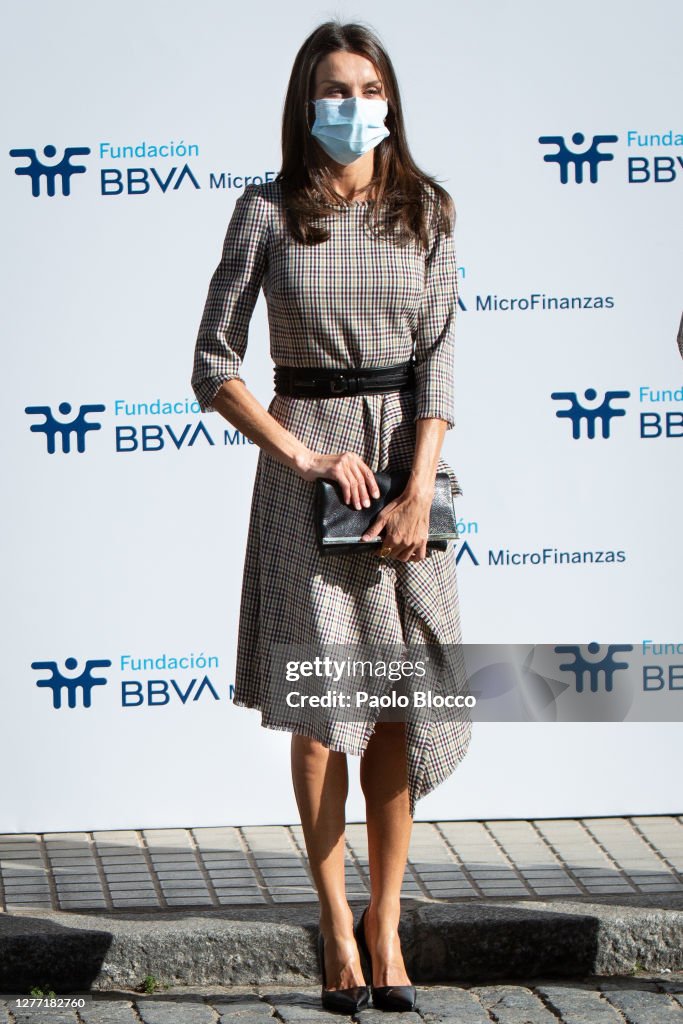 Queen Letizia Of Spain Attends An Event At 'BBVA Microfinanzas Foundation'