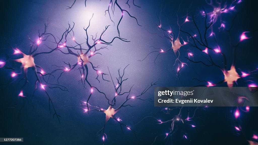 Abstract 3D image neural cells