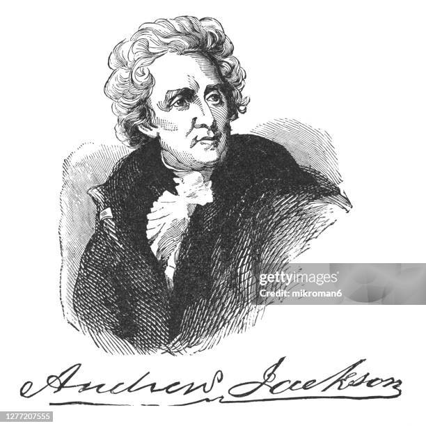 portrait of general andrew jackson, seventh president of the united states - csa stock pictures, royalty-free photos & images