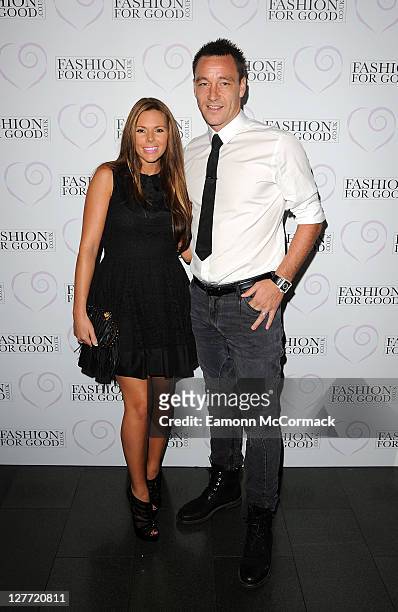 Footballer John Terry and Wife, Toni Poole attend charity event 'Fashion for Good' at Brooklands Hotel on September 30, 2011 in Weybridge, England.