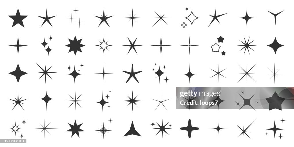 Sparkles and Stars - 50 Icon Set Collection