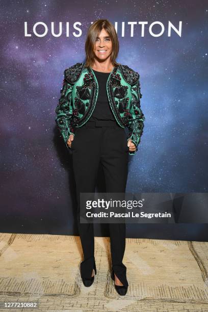 Carine Roitfeld attends the Louis Vuitton Stellar Jewelry Cocktail Event at Place Vendome on September 28, 2020 in Paris, France.