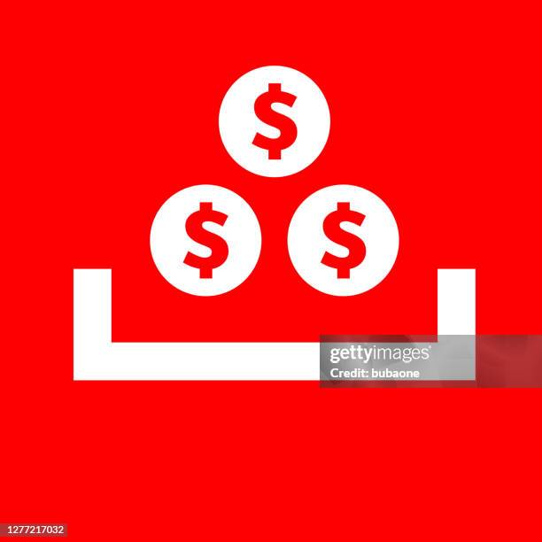 savings tray with money icon - silver tray stock illustrations