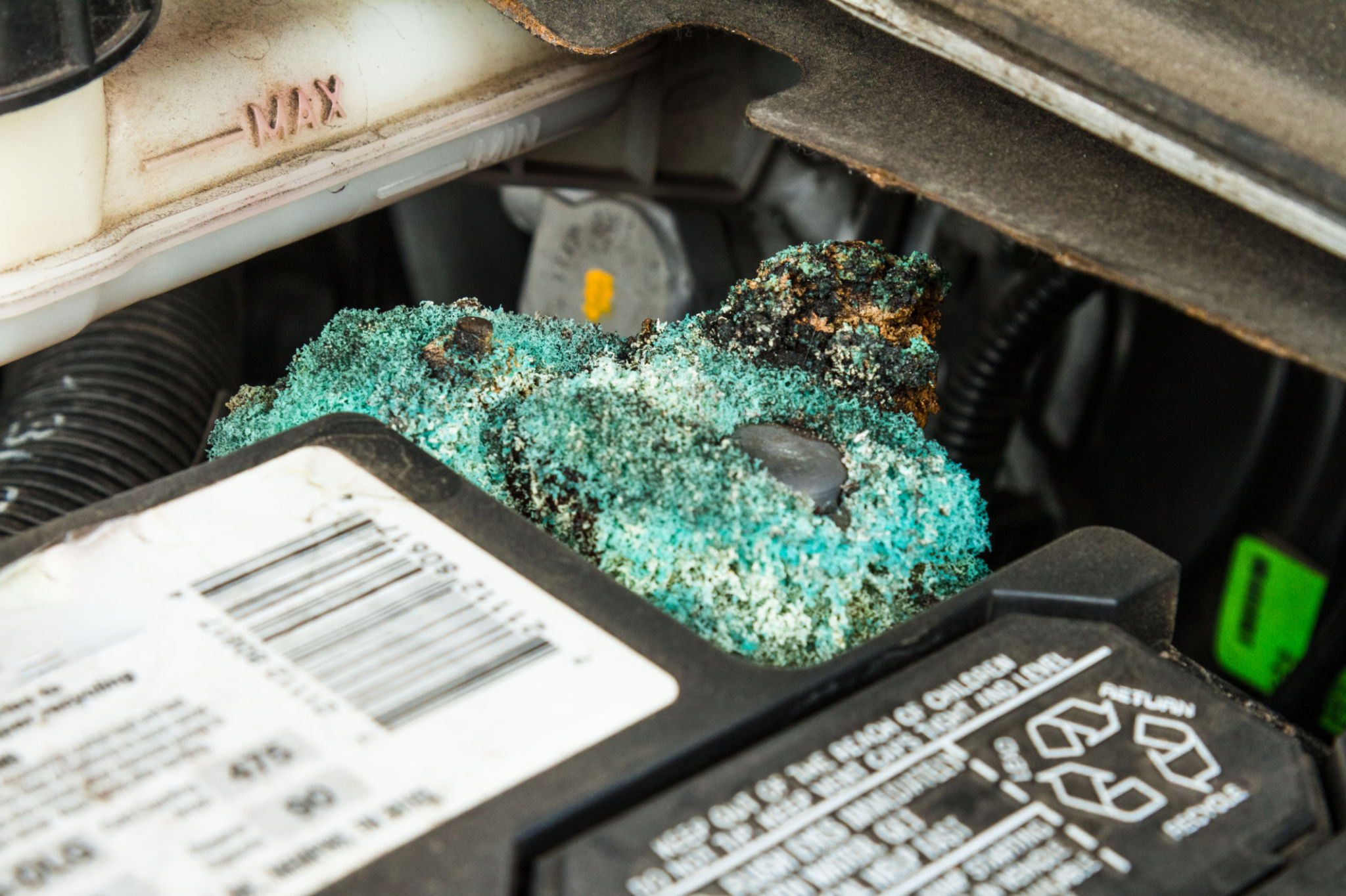 corroded car battery