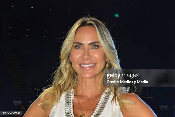 Aylin Mujica poses for a photo during a press conference to present 'El Cuarentenorio' a especial version of 'Tenorio Comico' at Centro Cultural on...