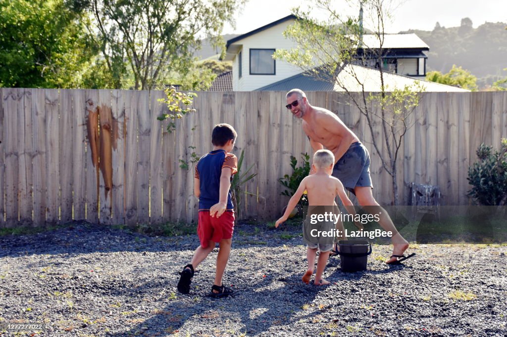 Family Water Bomb Fight
