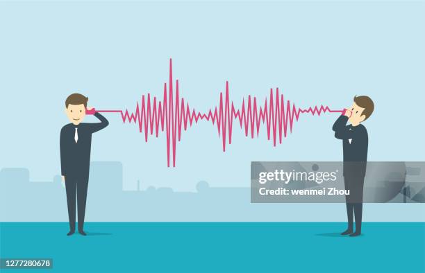 communication - two people stock illustrations