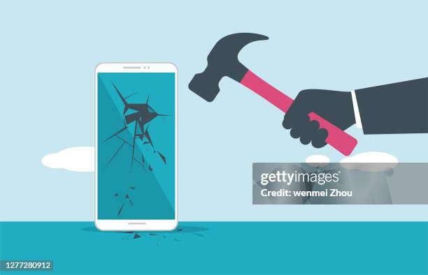 destruction - hammer stock illustrations