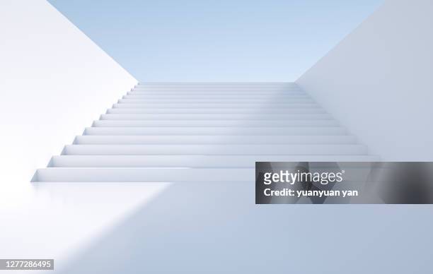 3d rendering staircase background - staircase photos et images de collection