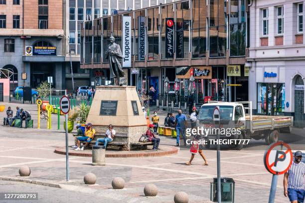 gandhi square in johannesburg - gauteng province stock pictures, royalty-free photos & images