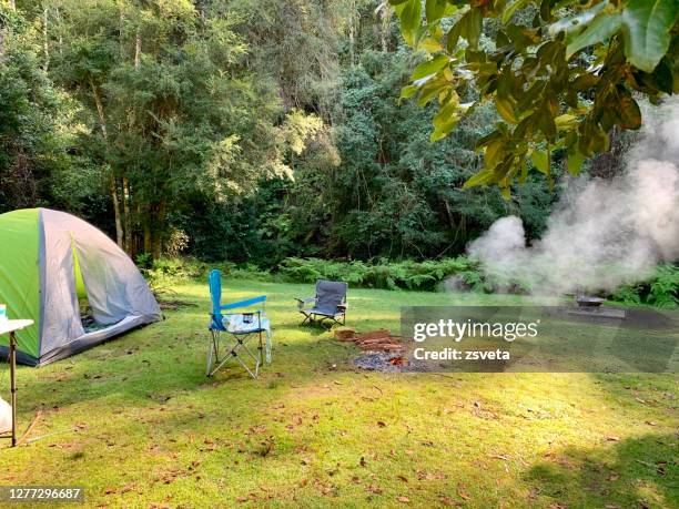 morning scene - camping in new south wales, australia - camping new south wales stock pictures, royalty-free photos & images