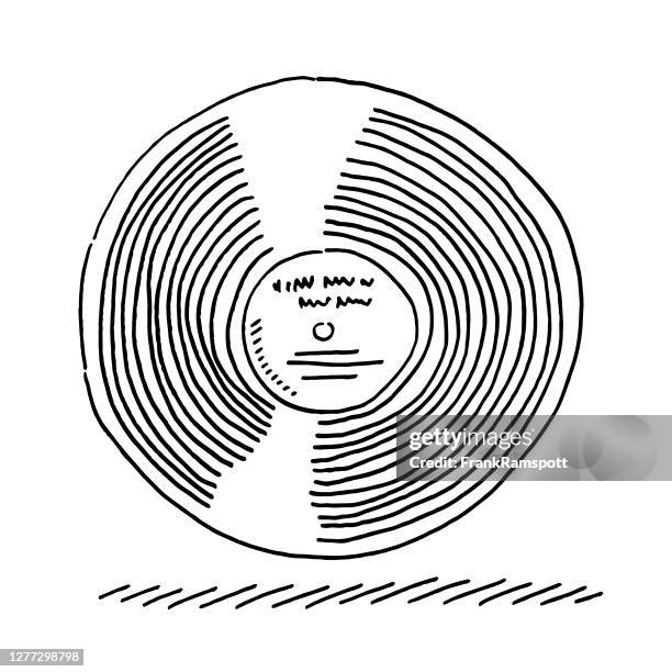 lp record album drawing - record stock illustrations