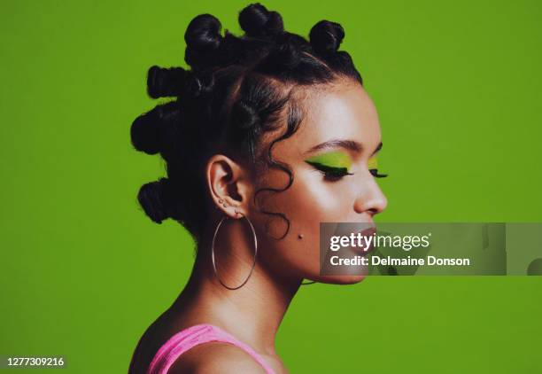 there's so many styles to do with natural hair - female model hair bun stock pictures, royalty-free photos & images