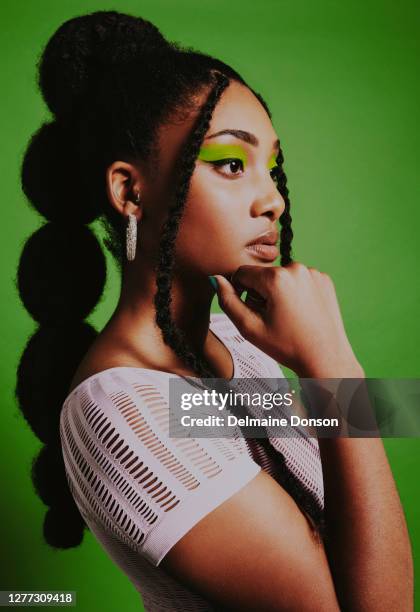 life's too short to have boring hair - braided ponytail stock pictures, royalty-free photos & images