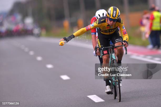 Amund Grondahl Jansen of Norway and Team Jumbo - Visma / Refreshment / Adrien Petit of France and Team Total Direct Energie / Breakaway / during the...
