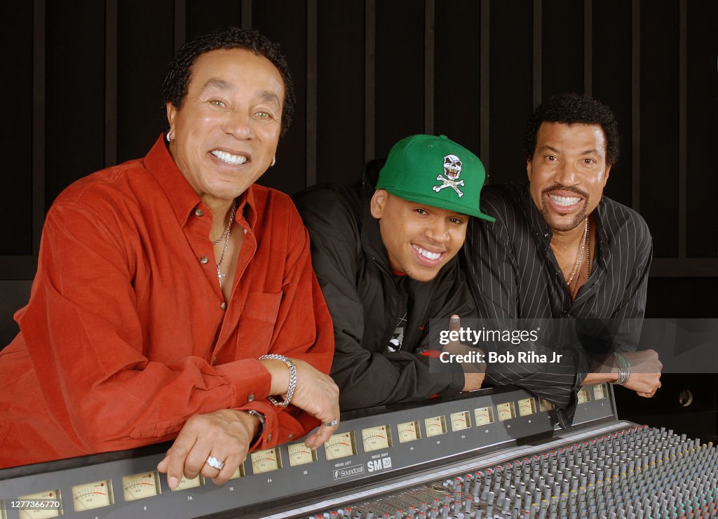 Smokey Robinson Chris Brown Lionel Ritchie at Grammy Awards