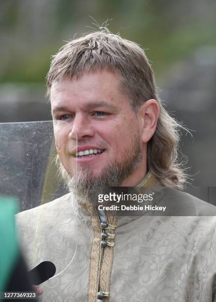 Matt Damon on set of film 'The Last Duel' on September 29, 2020 in Cahir, Co.Tipperary.