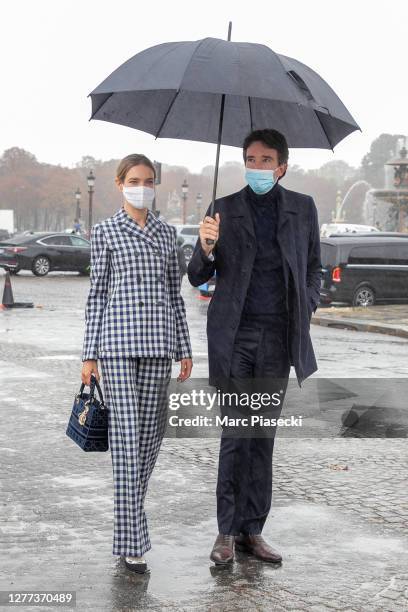 Natalia Vodianova and her husband Antoine Arnault attend the Dior Womenswear Spring/Summer 2021show as part of Paris Fashion Week on September 29,...